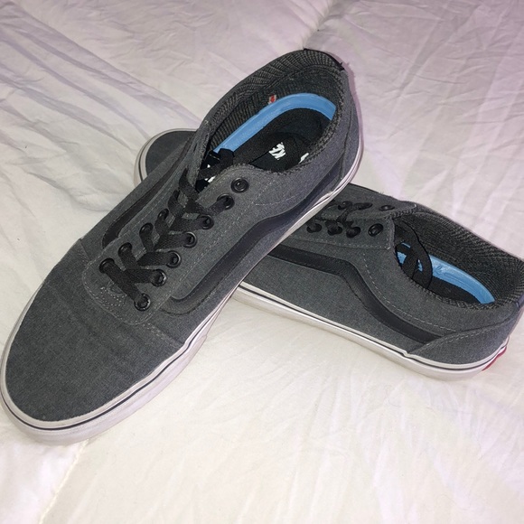 grey vans black stripe